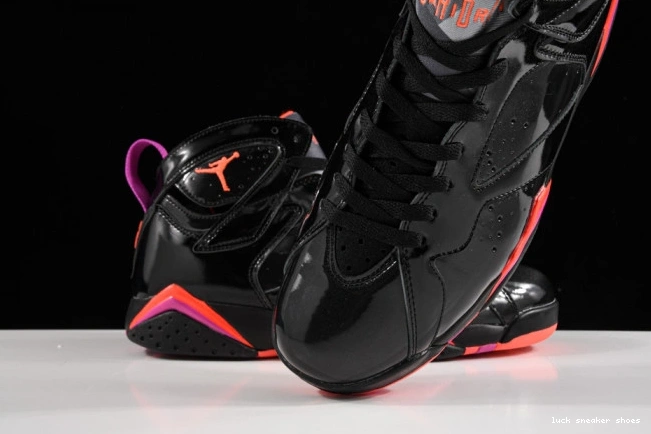 Rep LUCY 313358-006 Jordan Air 7 Black Patent Retro 0823